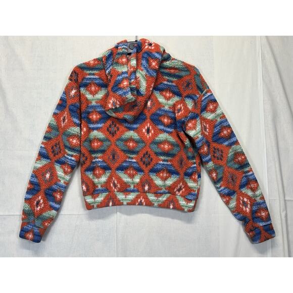 Rock And Roll Denim Pullover Hoodie Aztec Print All Over Women’s Medium - Picture 13 of 16